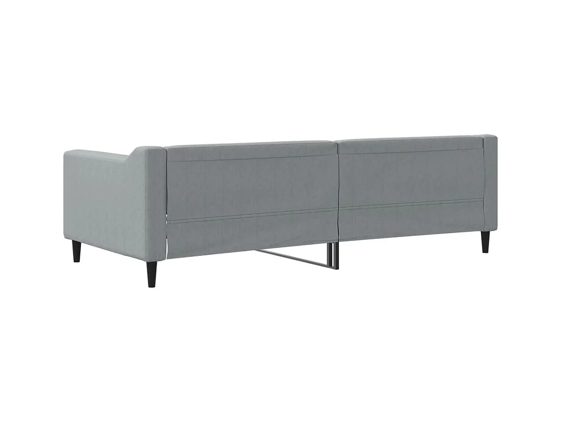 Lit de repos sans matelas gris clair 90x200 cm tissu