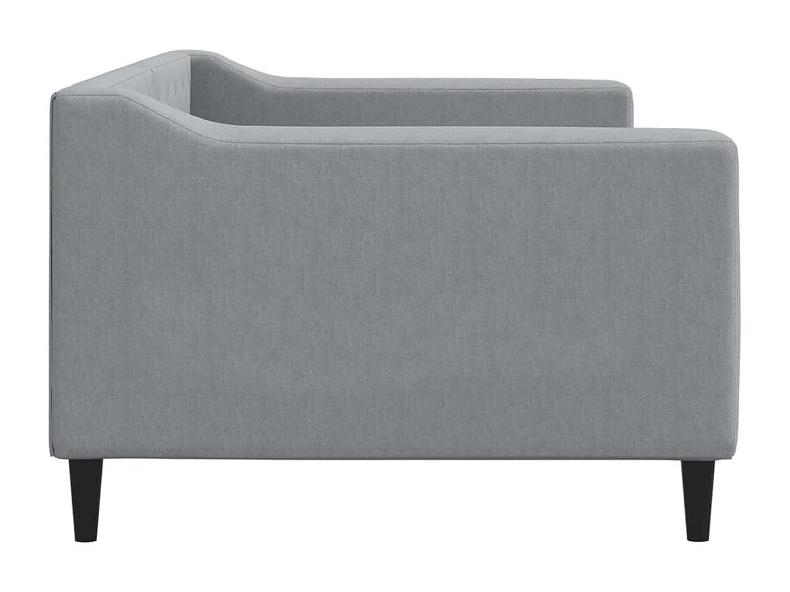 Lit de repos sans matelas gris clair 90x200 cm tissu