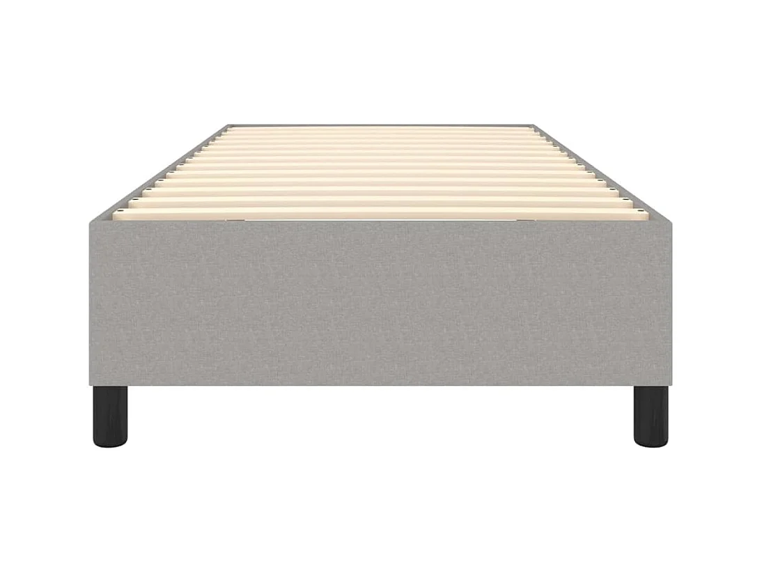 Cadre de lit sans matelas gris clair 80x200 cm tissu