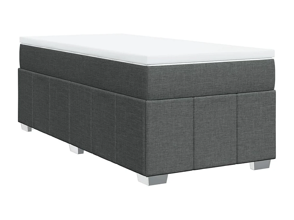 Sommier à lattes de lit avec matelas Gris foncé 80x200 cm Tissu