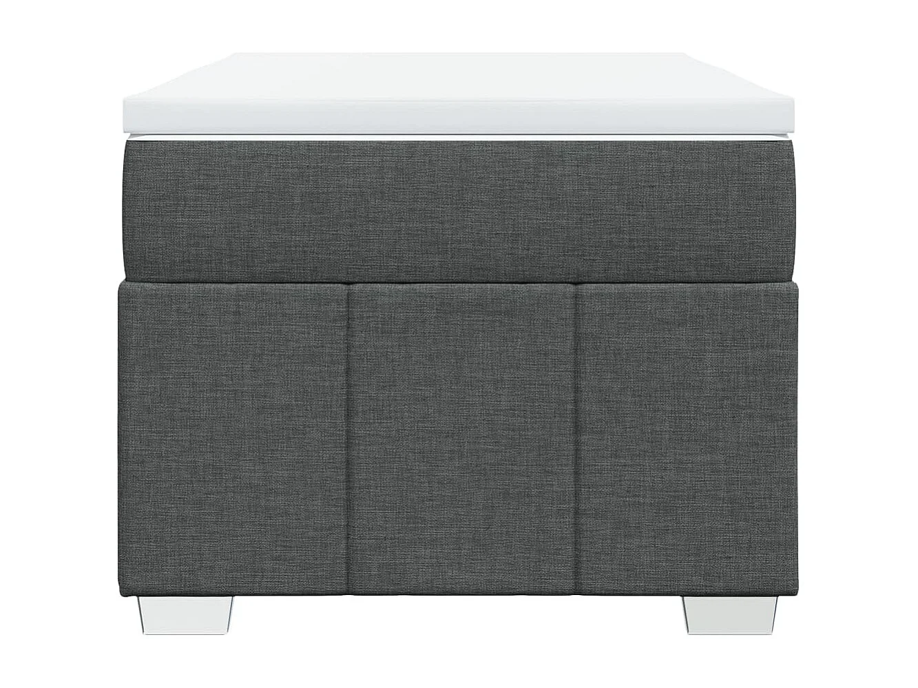 Sommier à lattes de lit avec matelas Gris foncé 80x200 cm Tissu