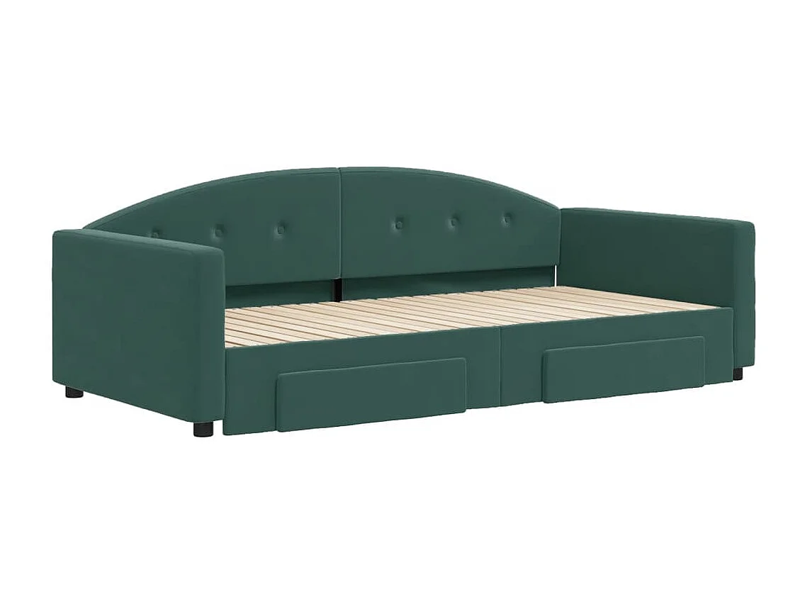 Tagesbett mit Ausziehbett und Schubladen ohne Matratze 100x200 cm