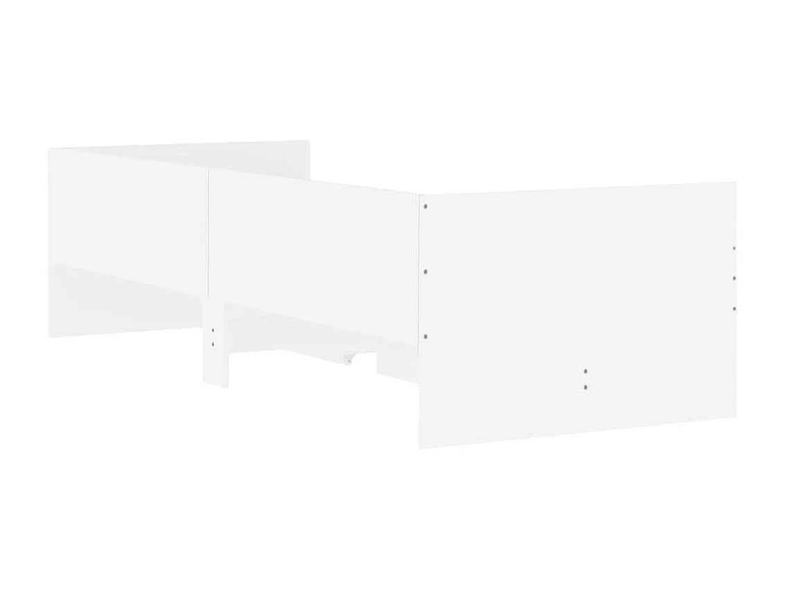 Struttura letto con cassetti senza materasso bianco 90x200 cm