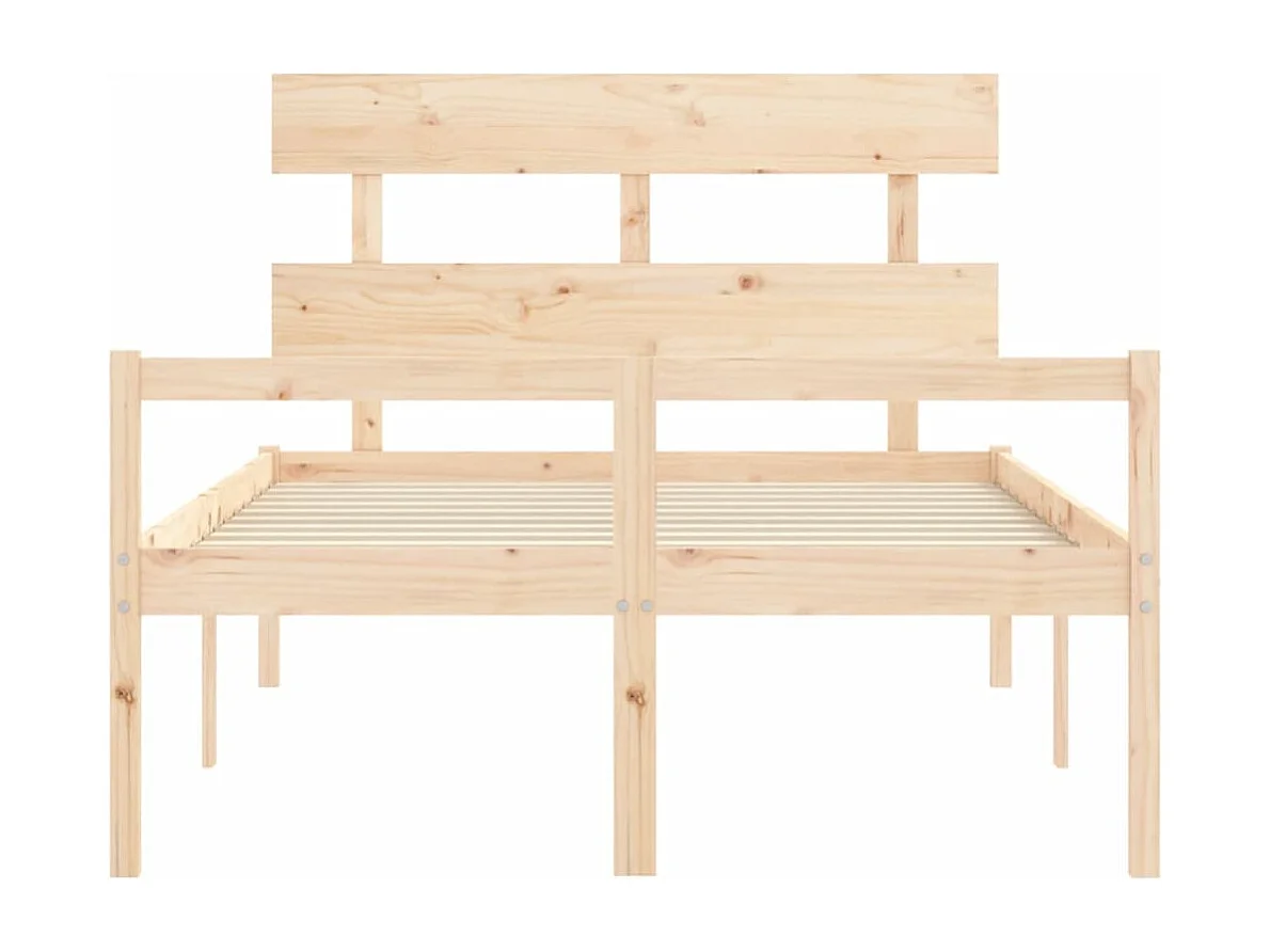 Letto per anziani e testiera 140x200 cm in legno massello