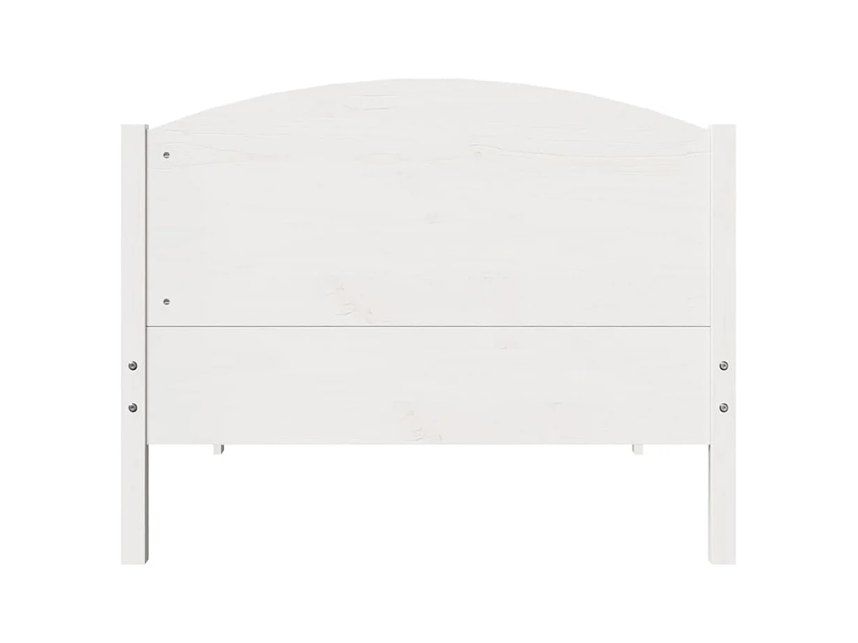 Estructura de cama sin colchón blanca 75x190 cm madera maciza de pino