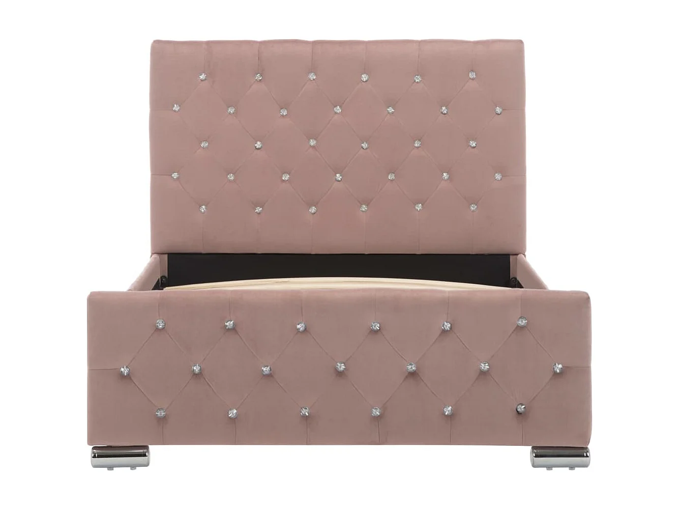 Cadre de lit sans matelas Rose Velours 100x200 cm