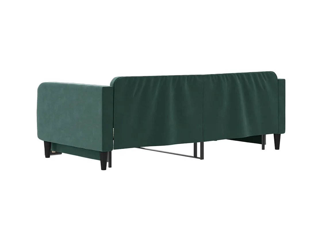 Dagbed met onderschuifbed zonder matras donkergroen 100x200 cm