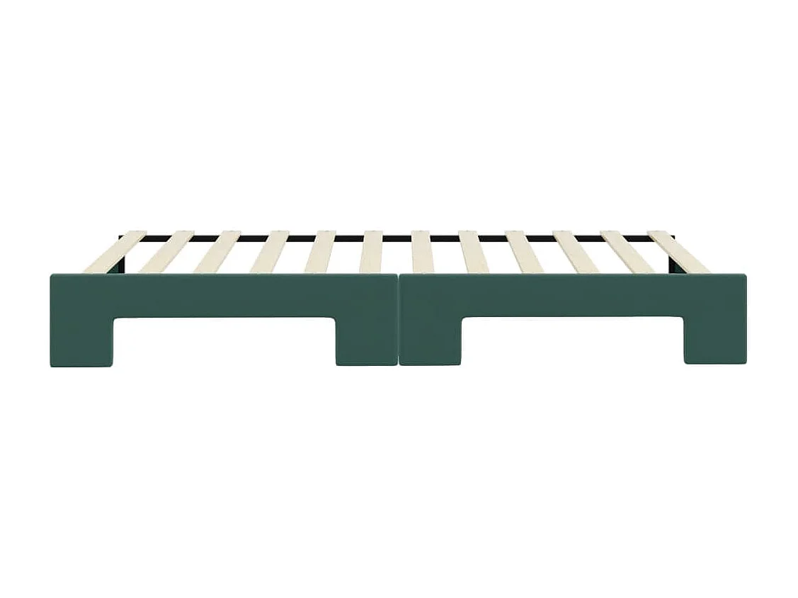 Cama de día con nido sin colchón verde oscuro 100x200 cm