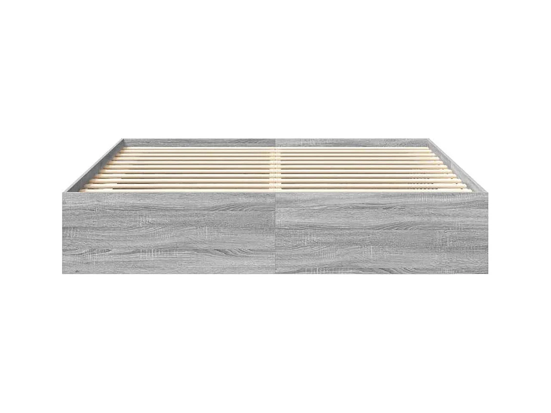 Cadre de lit sans matelas sonoma gris 180x200 cm
