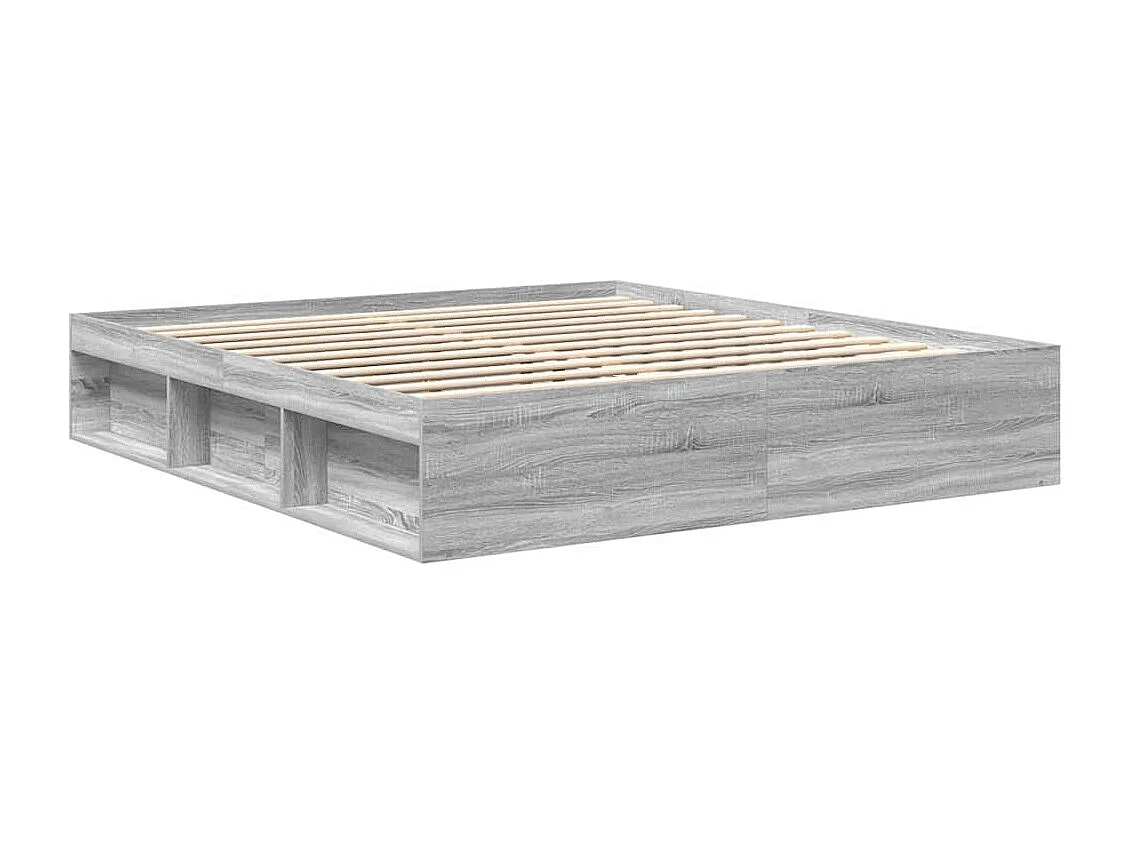 Cadre de lit sans matelas sonoma gris 180x200 cm