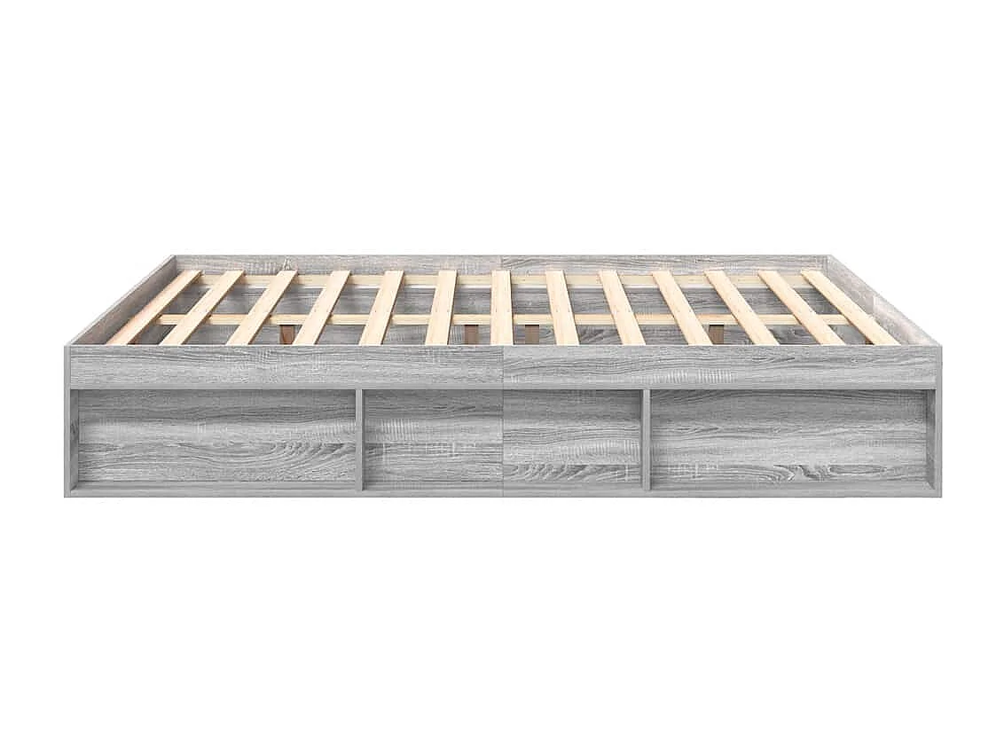 Struttura letto senza materasso Sonoma grigio 180x200 cm