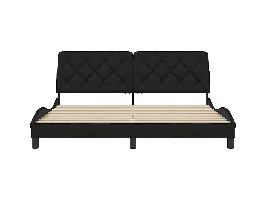 Bedframe zonder matras zwart 180x200 cm stof