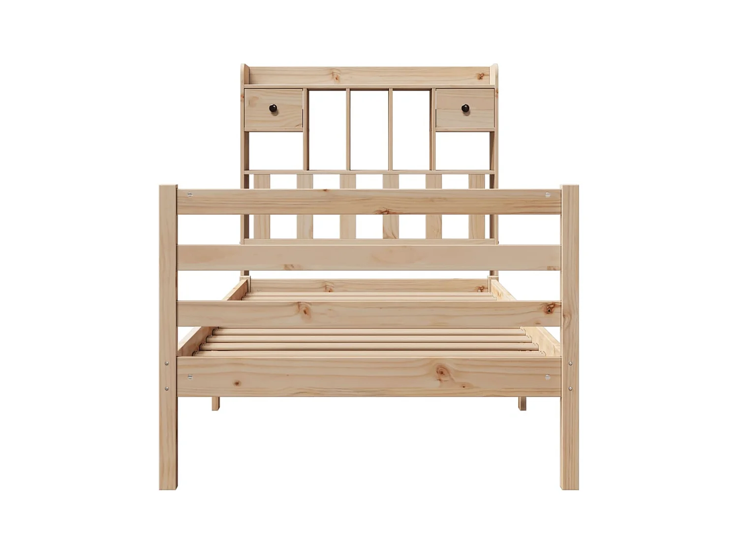 Bibliotheekbed zonder matras 100x200 cm massief grenenhout