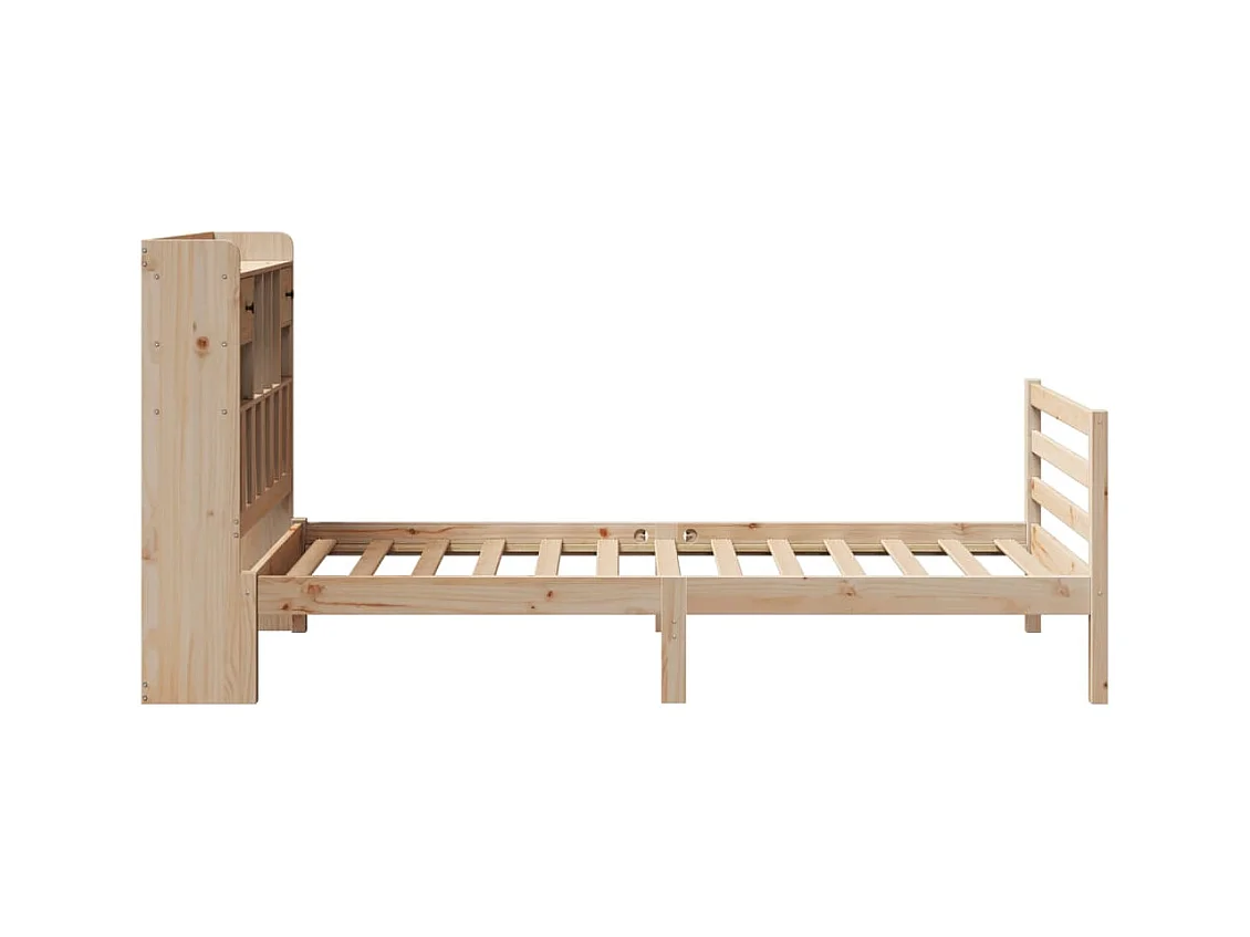 Bibliotheekbed zonder matras 100x200 cm massief grenenhout
