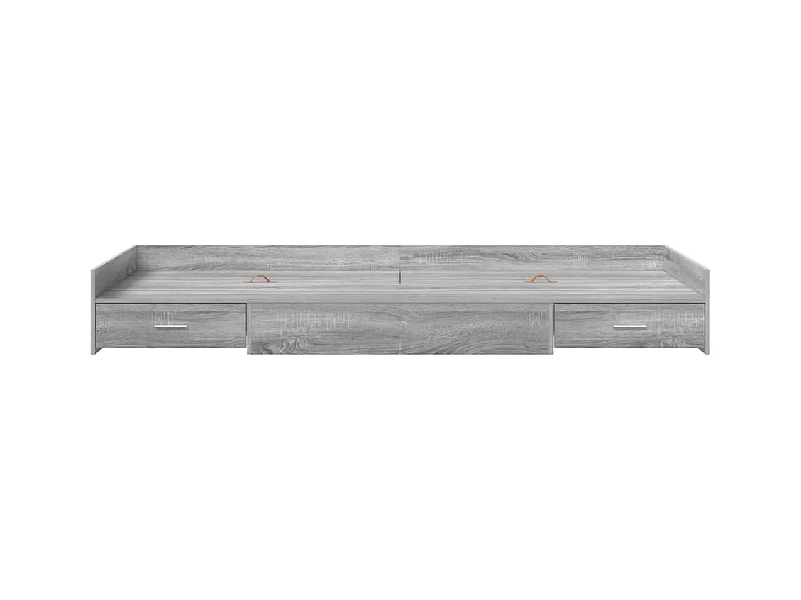 Bedframe met opbergruimte Sonoma Grey 90 x 200 cm Technisch hout
