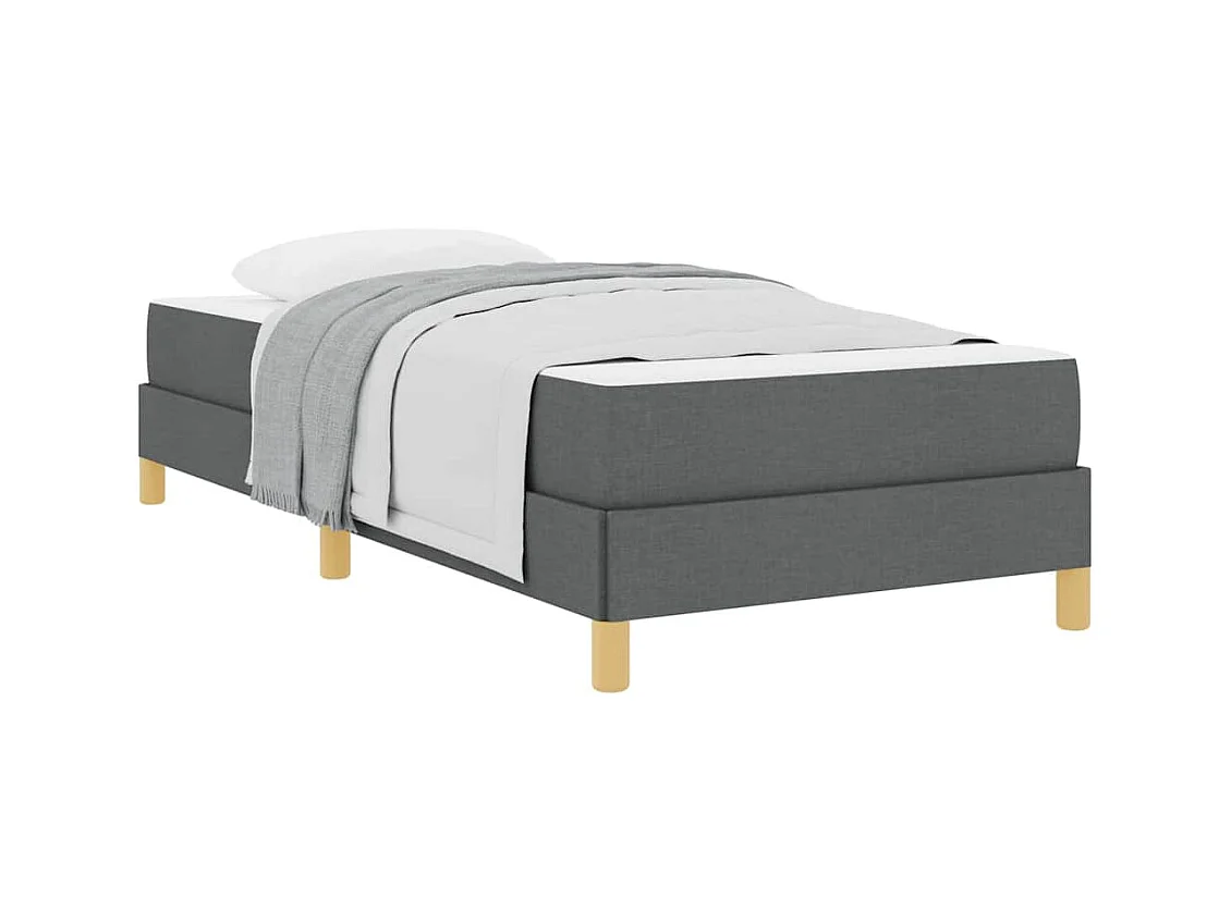 Donkergrijs en bruin boxspringbed 80 x 200 cm