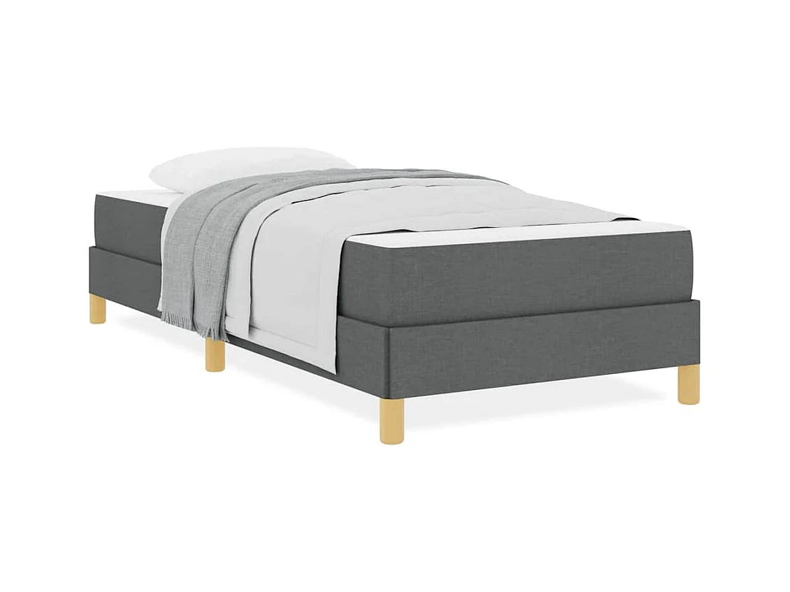 Donkergrijs en bruin boxspringbed 80 x 200 cm