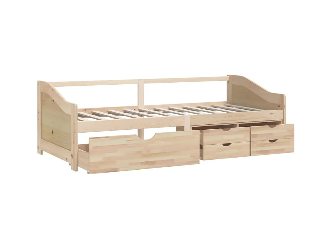 3-zits slaapbank zonder matras Massief grenenhout 90x200 cm