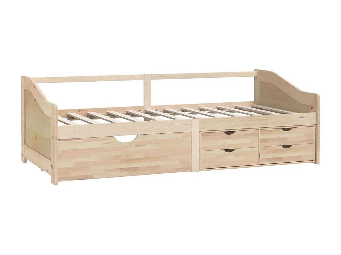 Diván de 3 plazas sin colchón Madera maciza de pino 90x200 cm