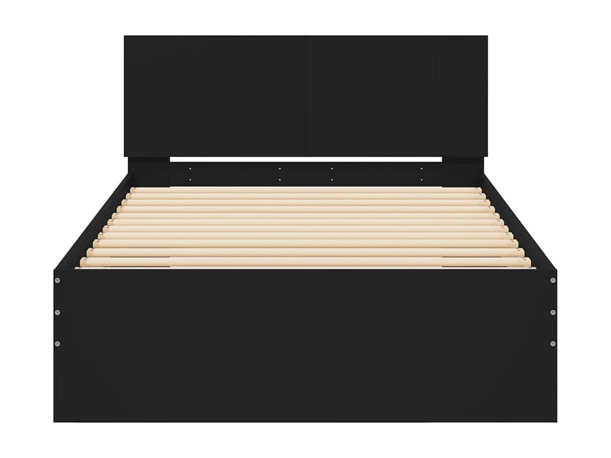 Struttura letto senza materasso con testiera nera 100x200 cm