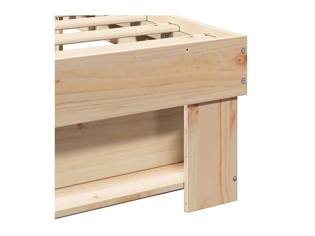 Bruin bedframe 180 x 200 cm massief grenenhout