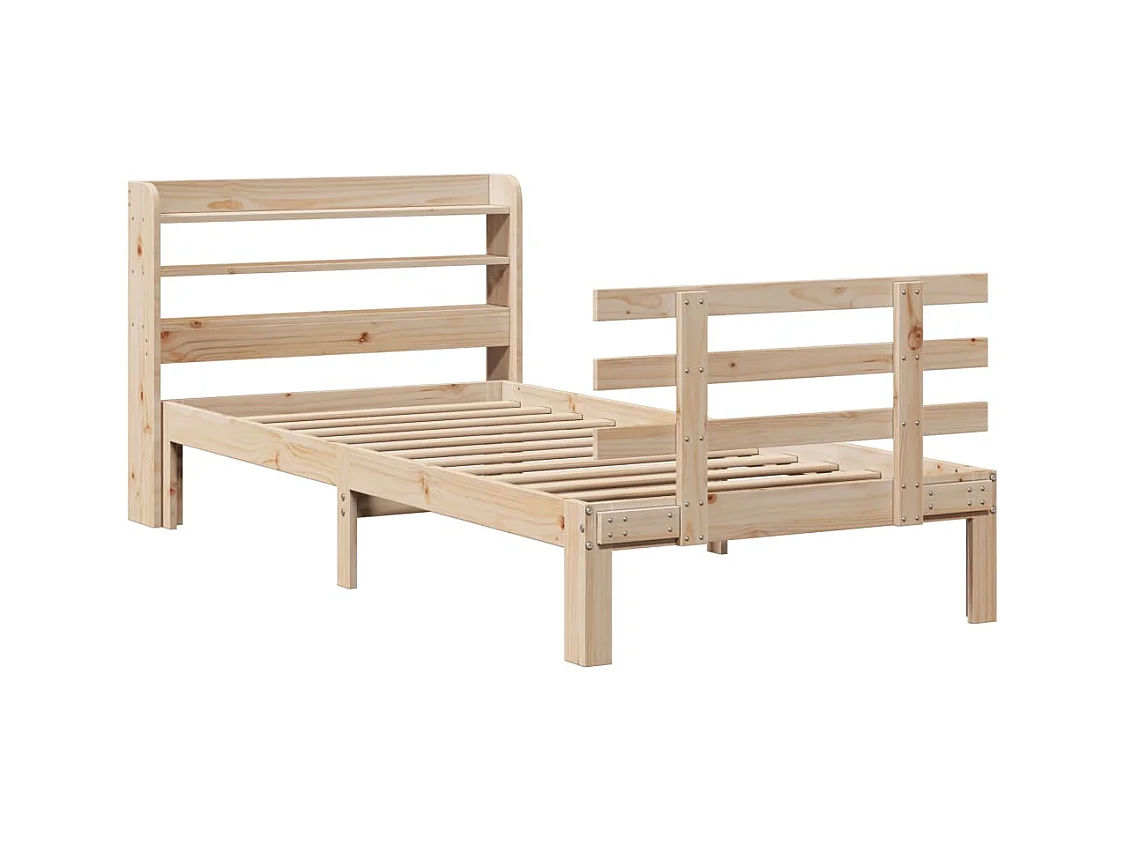 Bedframe met hoofdbord zonder matras 90x200 cm