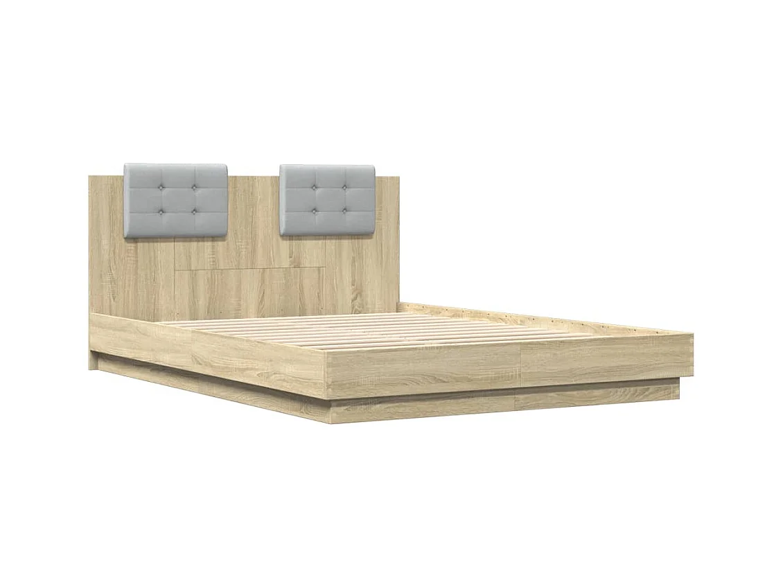 Estructura de cama sin colchón roble Sonoma 150x200 cm