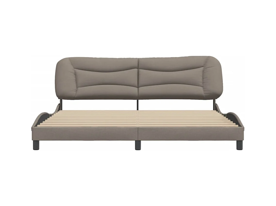 Bettgestell ohne Matratze taupe 200x200 cm Stoff