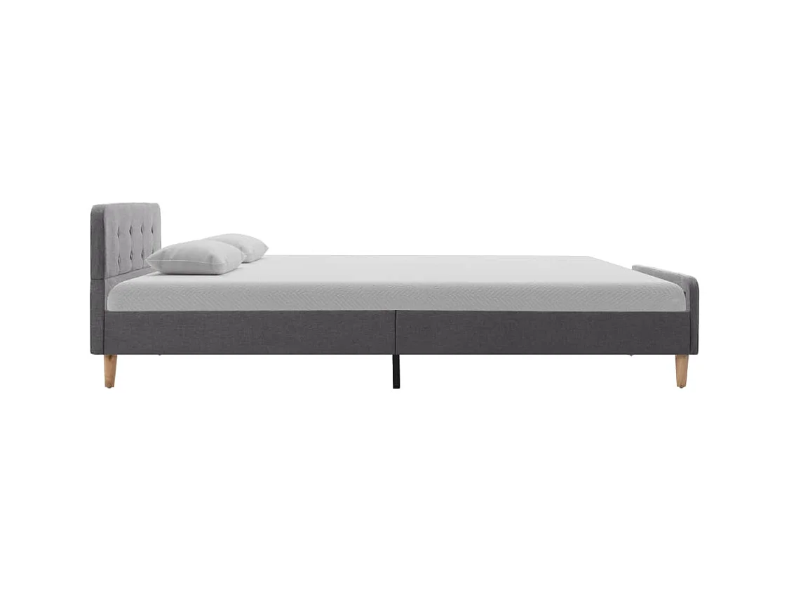 Struttura letto in tessuto grigio chiaro 120 x 200 cm