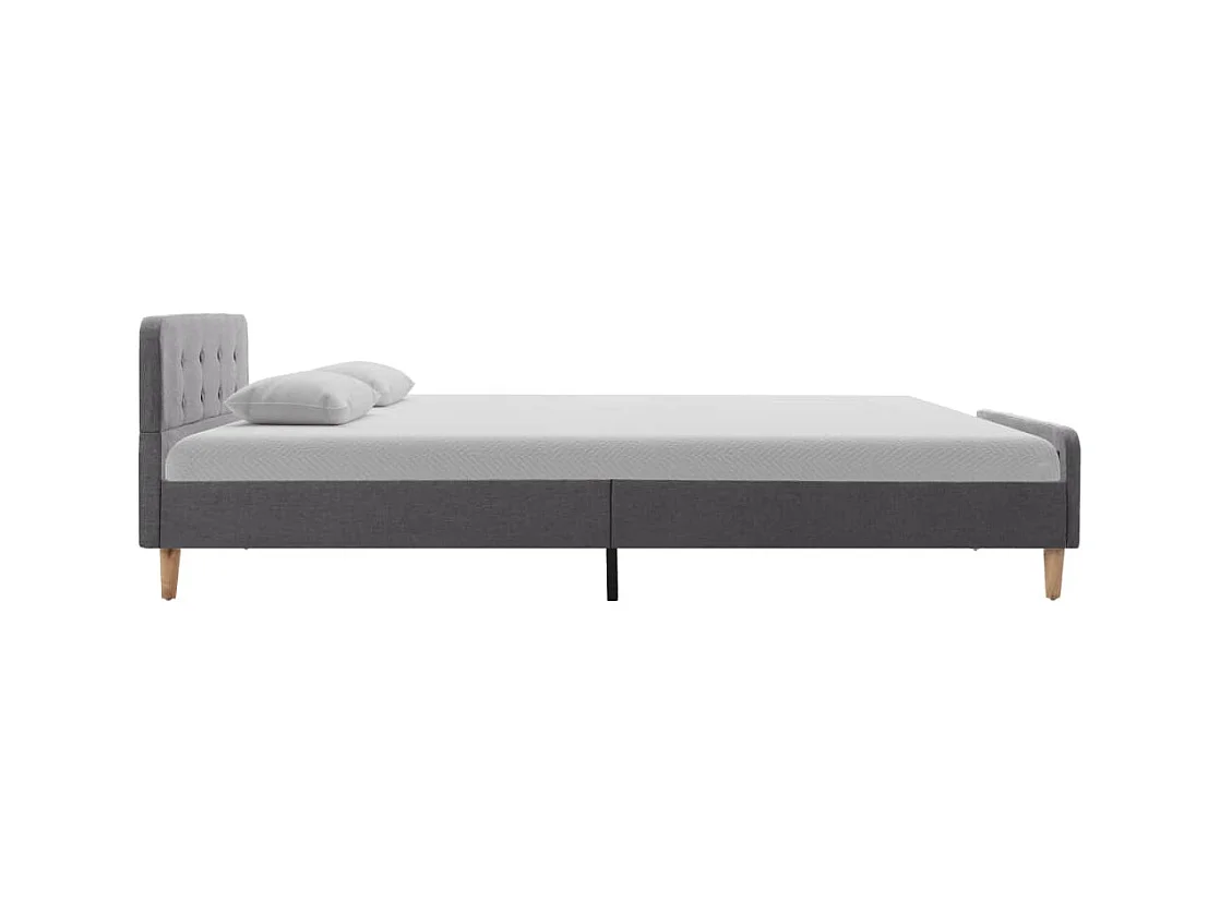 Struttura letto in tessuto grigio chiaro 120 x 200 cm