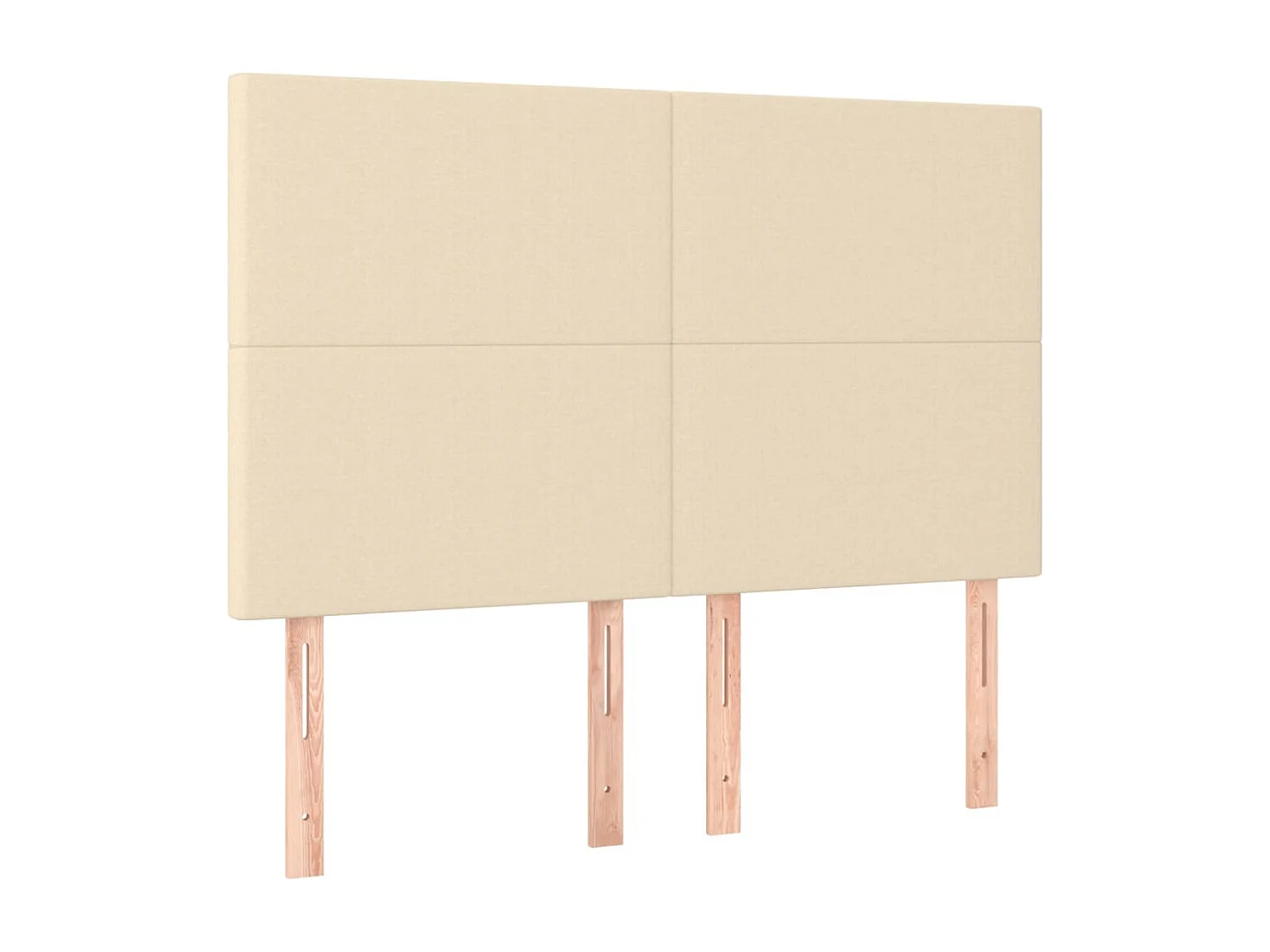 Bettgestell ohne Matratze creme 140x190 cm Stoff