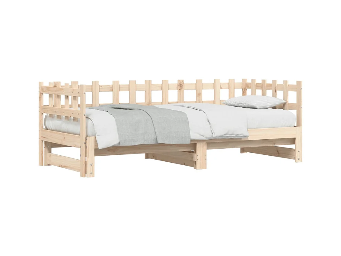 Cama corredera sin colchón 2x(90x200) cm Madera maciza