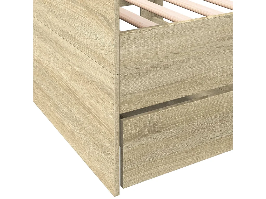 Dagbed met lades zonder matras sonoma eiken 90x200 cm