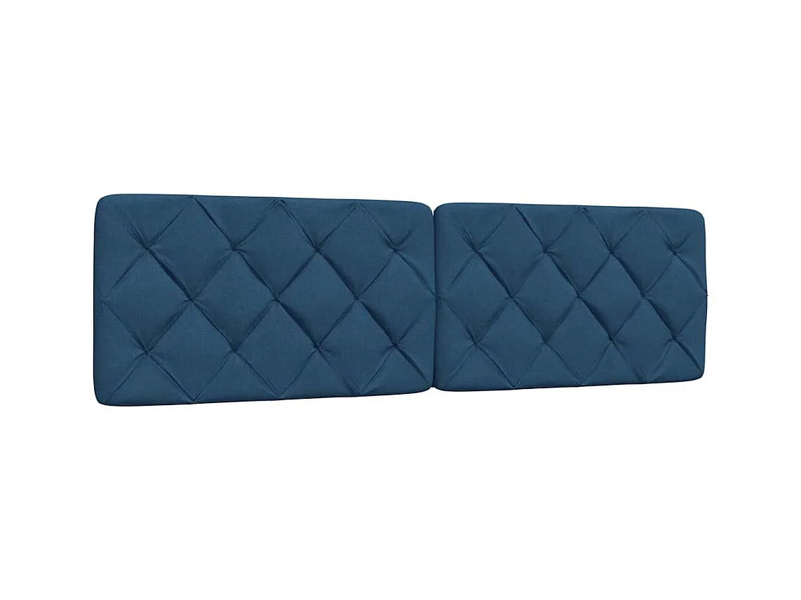 Bedframe met LED zonder matras blauw 180x200 cm stof