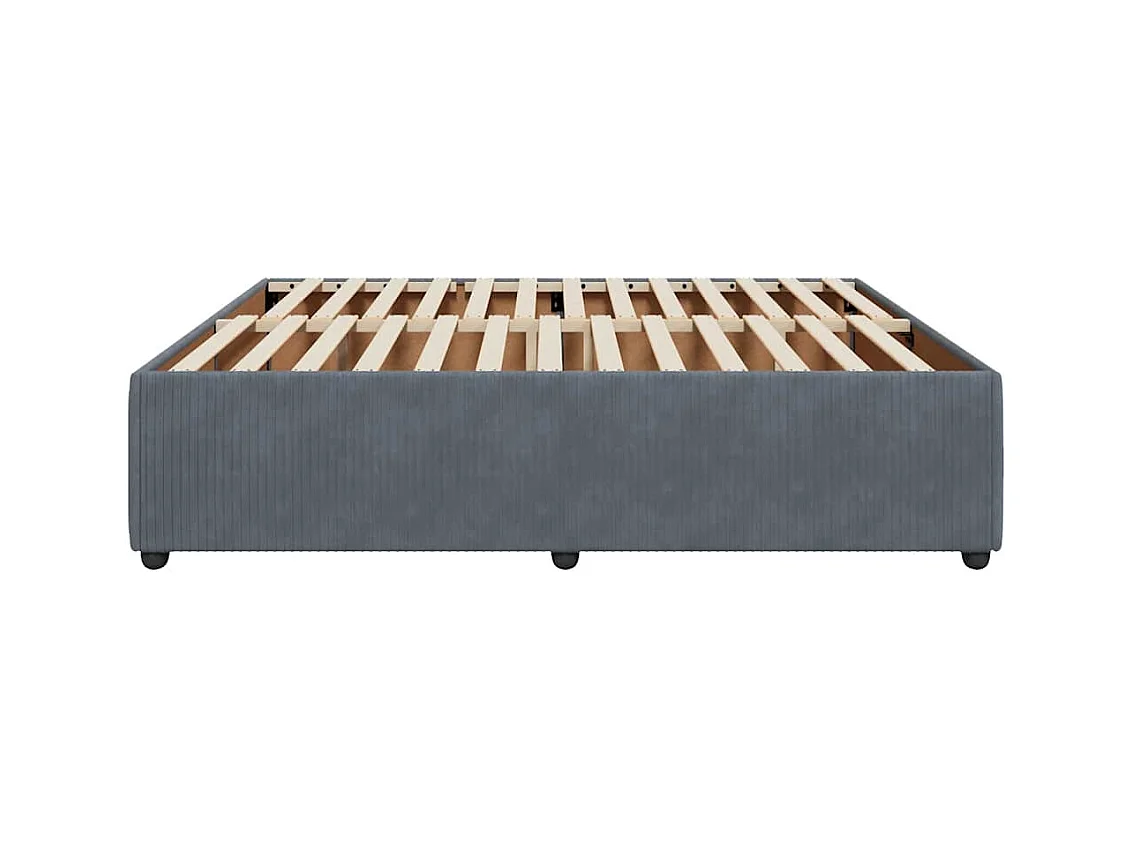 Bedframe zonder matras donkergrijs 180x200 cm fluweel