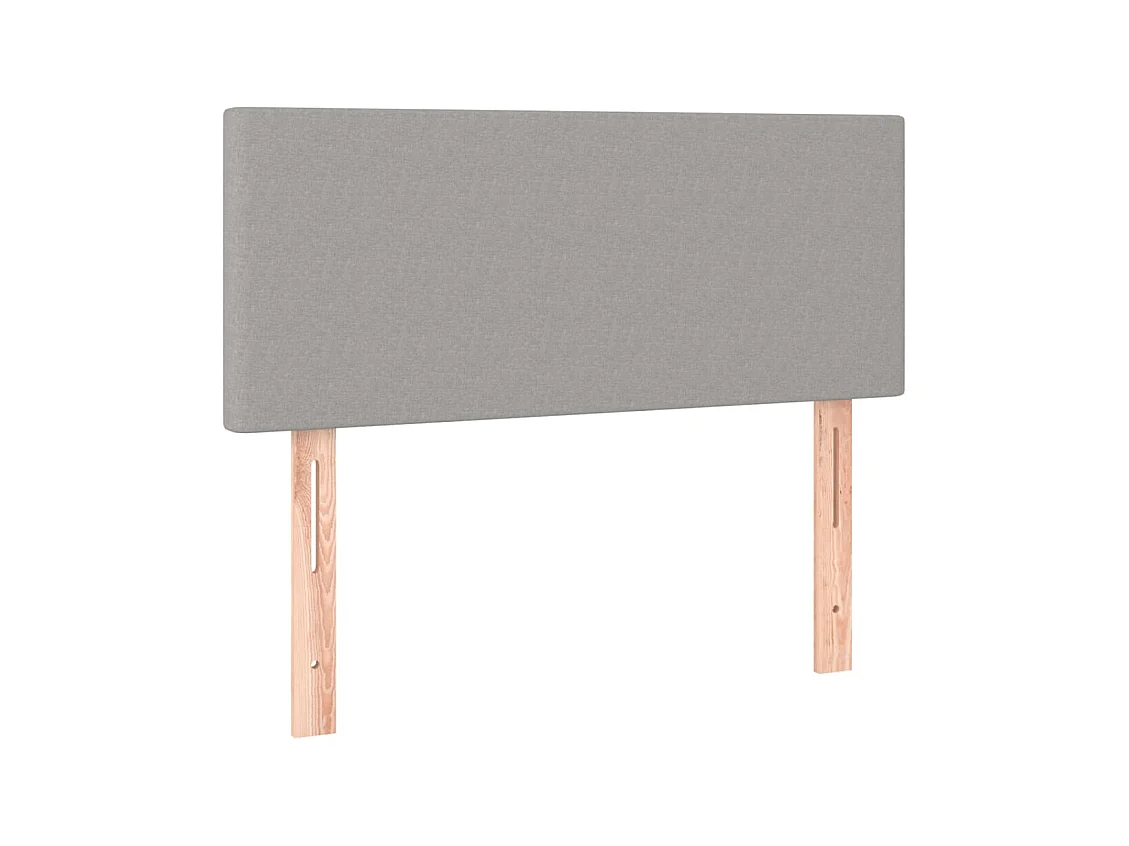 Sommier à lattes de lit et matelas Gris clair 90x190 cm Tissu