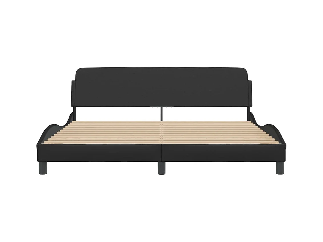 Bedframe zonder matras zwart 180x200 cm kunstleer