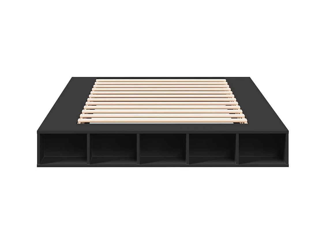 Struttura letto senza materasso nero 140x200 cm