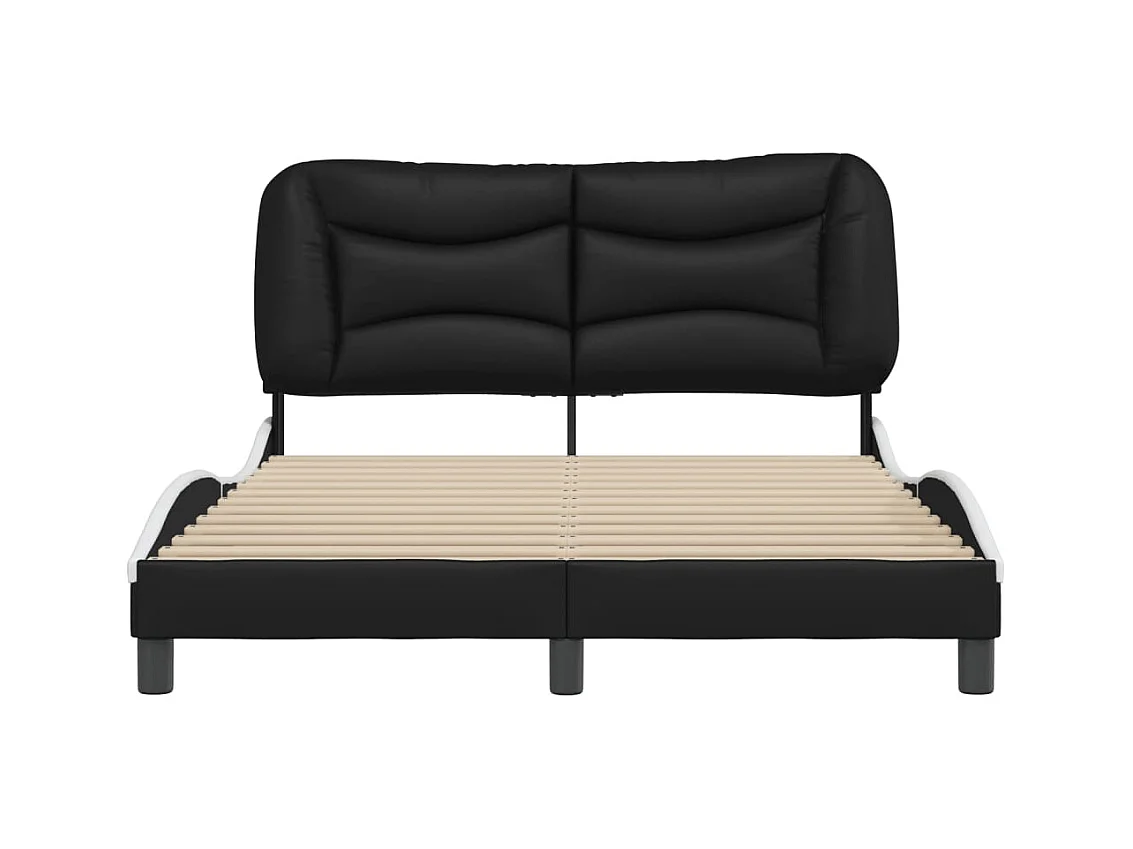 Bedframe zonder matras zwart-wit 120x200 cm kunstleer