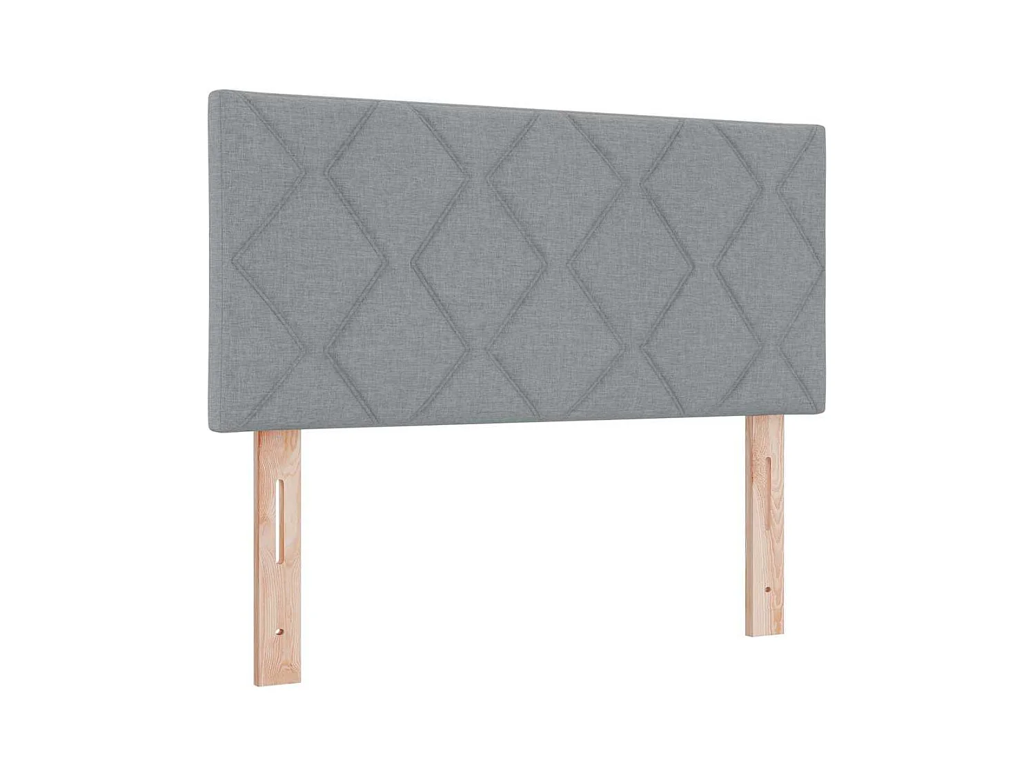 Springbed met crèmekleurige matras 90x200 cm lichtgrijze stof