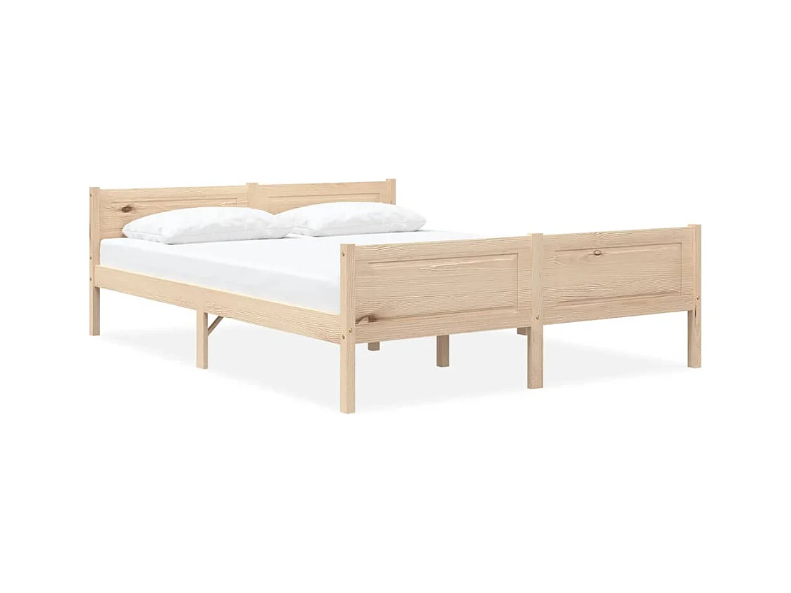 Struttura letto senza materasso in legno massello di pino 140x200 cm