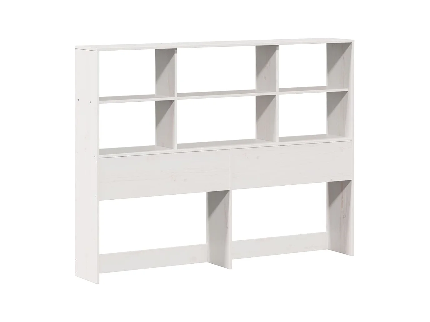 Letto libreria bianco senza materasso 120x200 cm in legno massello di pino