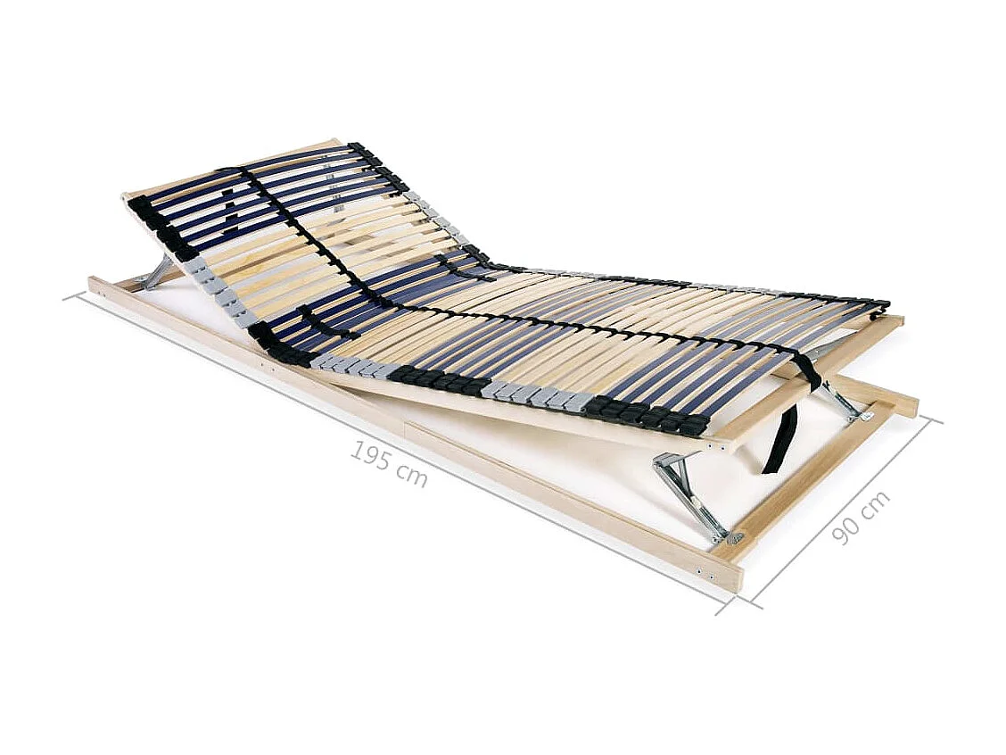 Lattenbodems zonder matras 2 stuks met 42 latten 90x200 cm