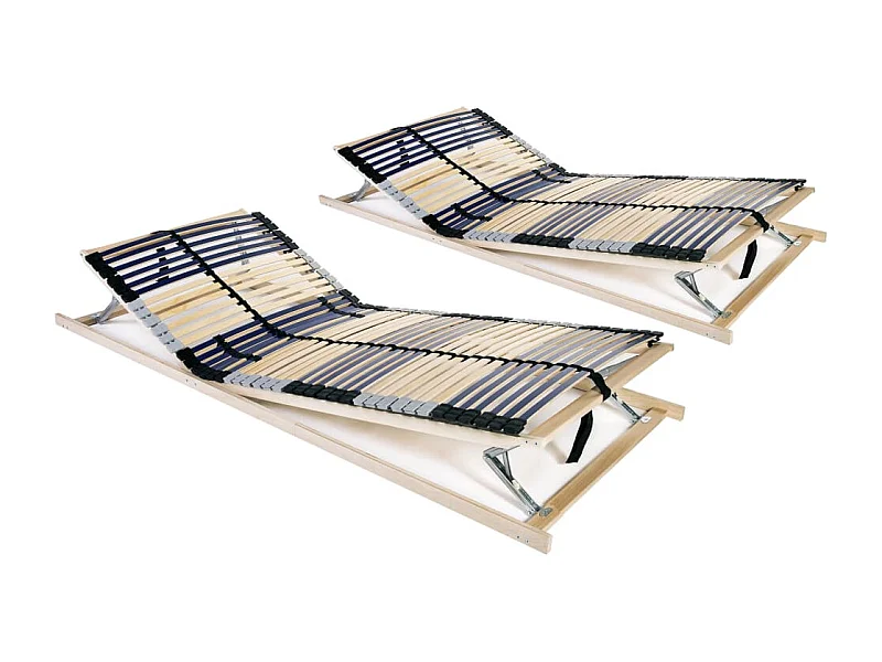 Sommiers à lattes sans matelas 2 pcs avec 42 lattes 90x200 cm