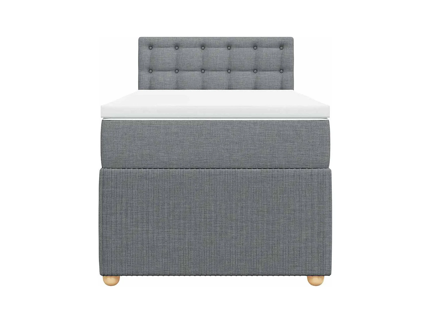 Somier de láminas y colchón Gris claro 90x190 cm Tejido