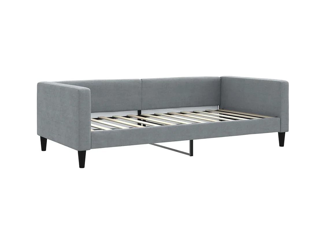 Lit de repos gris clair 100x200 cm tissu