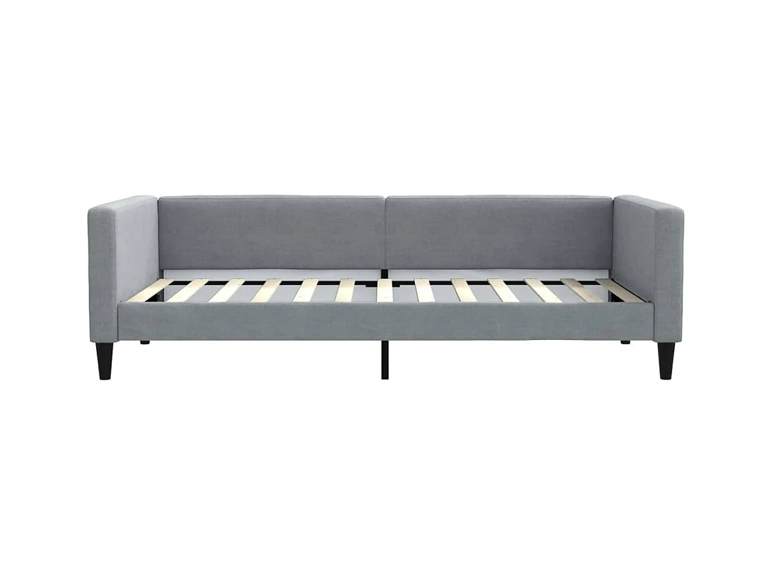 Lit de repos gris clair 100x200 cm tissu