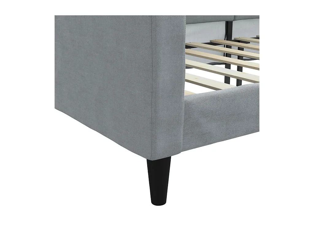 Lichtgrijze slaapbank 100x200 cm stof