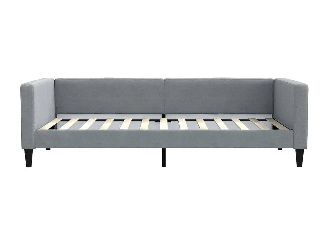 Lit de repos gris clair 100x200 cm tissu