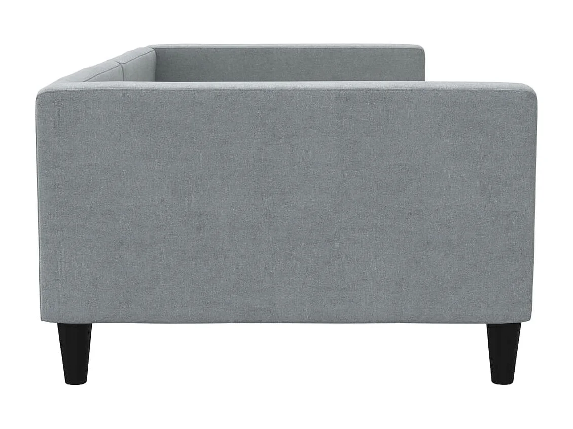 Lit de repos gris clair 100x200 cm tissu